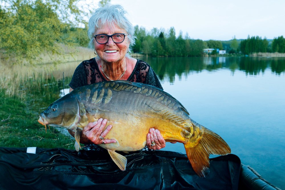 On the last evening Joan landed this beauty from the shallow bay to our left