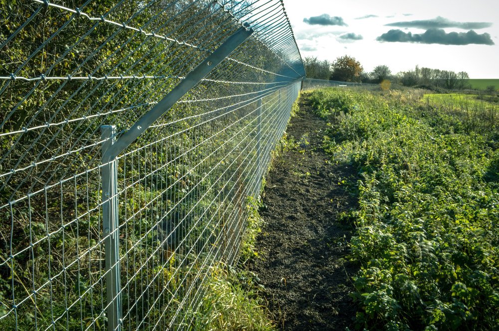 Galvanised intermediate posts in likely flooding areas